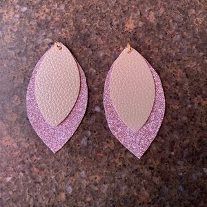 Faux leather earrings
